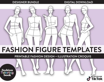 Fashion Design + Illustration Croquis Template