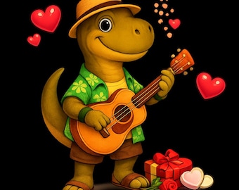 Dinosaurier-Herz-Digitalbilder mit den Brontos, hochauflösende 2048 × 2048 PNG-Clipart-Dateien