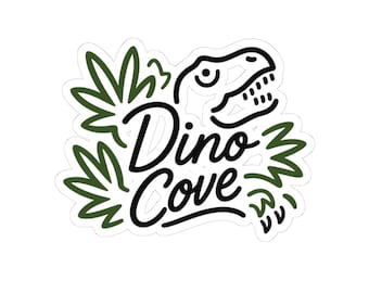 Dino Cove Aufkleber | Vinyl Aufkleber, Dinosaurier Logo, Vinyl Aufkleber, Laptop Aufkleber