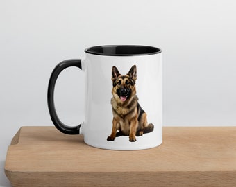 German Shepperd Coffee Mug with Color Inside