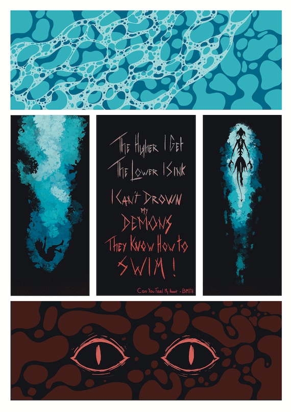 ILLUSTRATION Lyrics Card Bring Me the Horizon: Can You Feel My