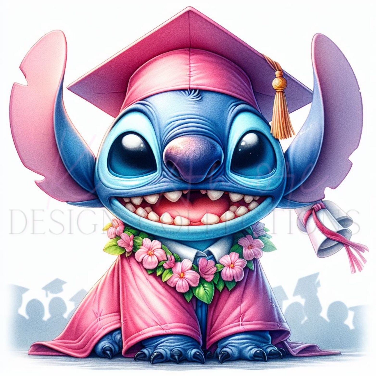 Stitich Graduation Stitch Watercolor Graduation PNG for Sublimation, DTF. - Etsy