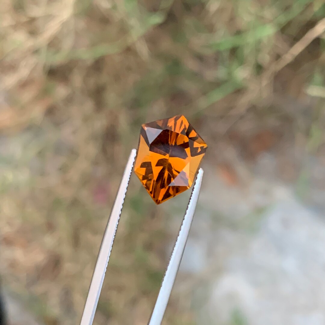 5.55 Cts Loose Mandarin Citrine Faceted Citrine Gemstone Etsy