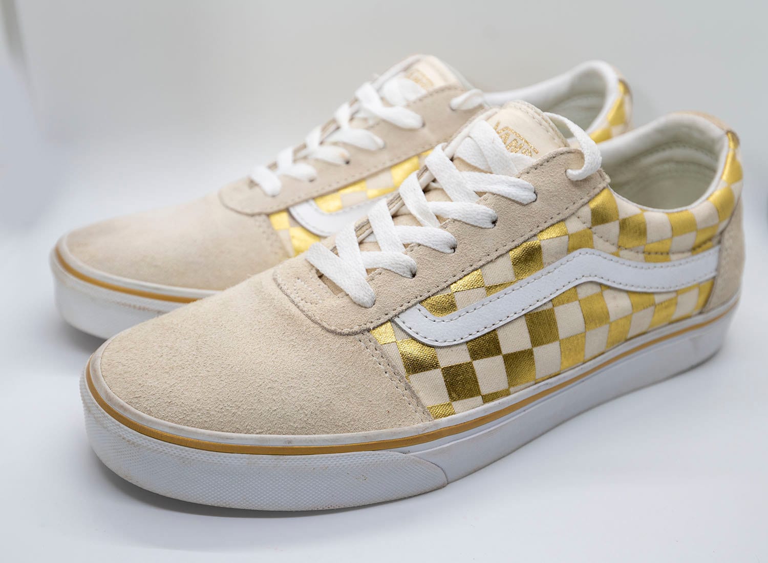 Gold checker deals vans