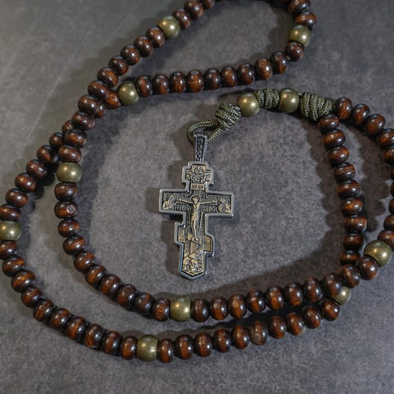Indestructible Orthodox 100 Beads Rope - Olive Drab Cord - Bronze