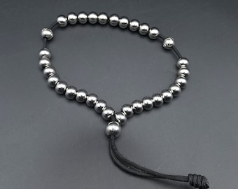 Indestructible Rosary - Begleri, Worry Beads - Stainless Steel beads - 3 Decade rosary