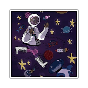 VandMeCo. Exclusive Print &quot;Space Walk&quot;  - Square Sticker