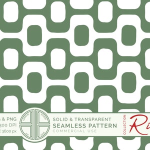 Ipanema Bürgersteig Bürgersteig Nahtloses Muster, Digitales Wellenförmiges Oberflächenmuster-Design, Geometrische Grüne Tapete - SOLID & TRANSPARENT Hintergrund