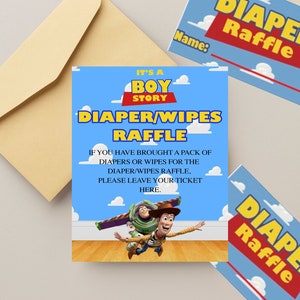 Windel-Gewinnspiel - Toy Story Baby Shower - Es ist eine Jungen Geschichte - Babypartyspiele - digitaler Download - sofort Download