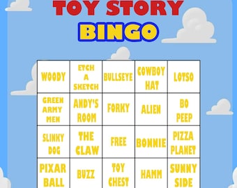 Toy Story Baby Shower - Es una historia de niños - Bingo - Juego de cartas de bingo de Toy Story para baby shower - Descarga instantánea - Juegos divertidos para baby shower