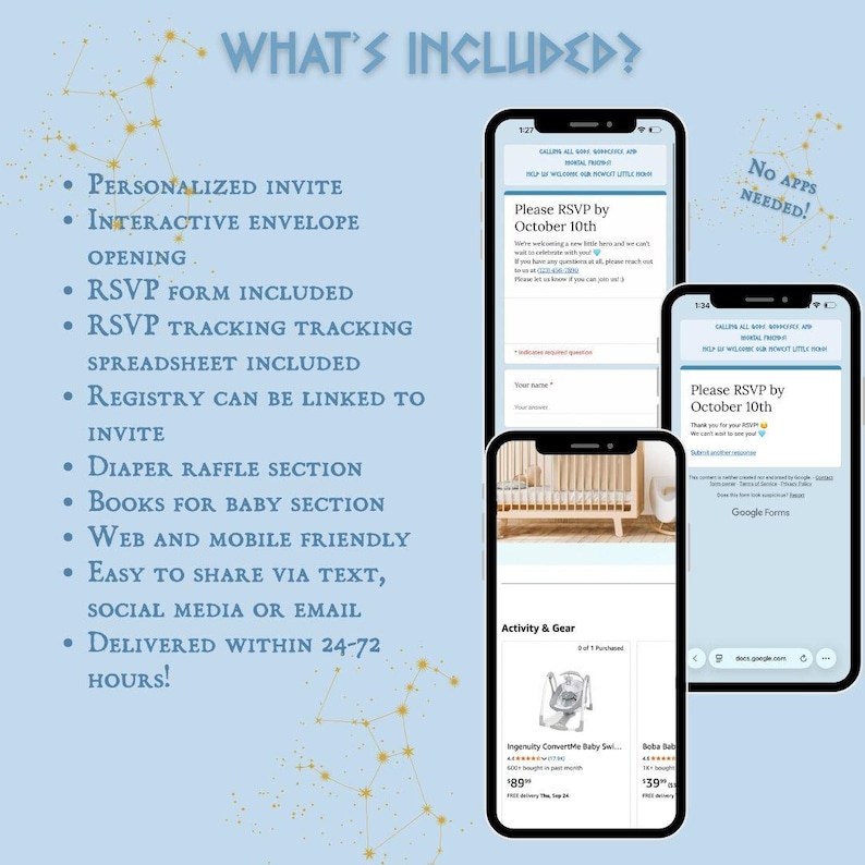 Interactive Baby Hercules Baby Shower Invitation Website | Digital ...