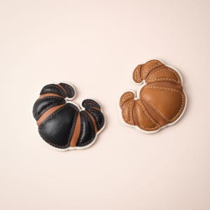 Croissant Baguette Food Kitchen Decor Gift Refrigerator Magnets - Croissant leather refrigeraton magnets