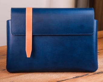 Handmade Leather Laptop Sleeve 15 inch: Personalized MacBook Case