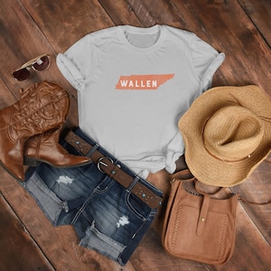 Wallen Tennessee unisex softstyle T-shirt; Cadeaus voor haar, cadeaus voor hem, countrymuziek T-shirt; Grafisch T-shirt