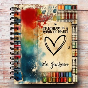 2025-2026 Ultimate Custom Teacher Planner | Choose Your Start Month | Weekly Lesson Planner | Unlined & Lined Horizontal | Work of Heart