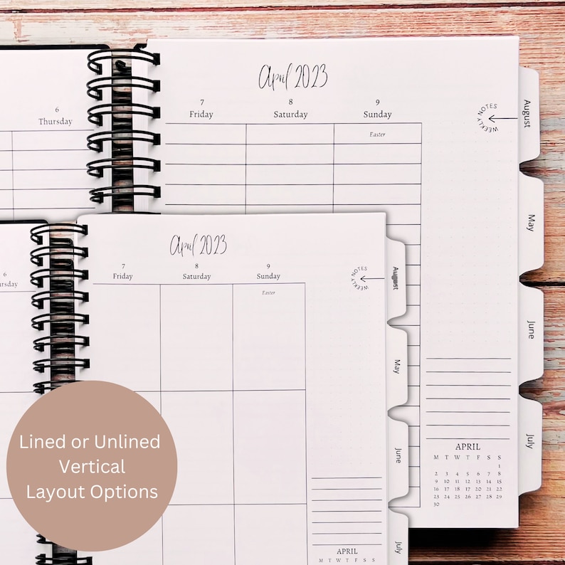 Custom weekly planner wildflowers choose your start month 12 month