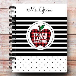 2025-2026 Ultimate Custom Teacher Planner | Choose Your Start Month | Classroom Checklist | Weekly Lesson Planner | Plaid Apple