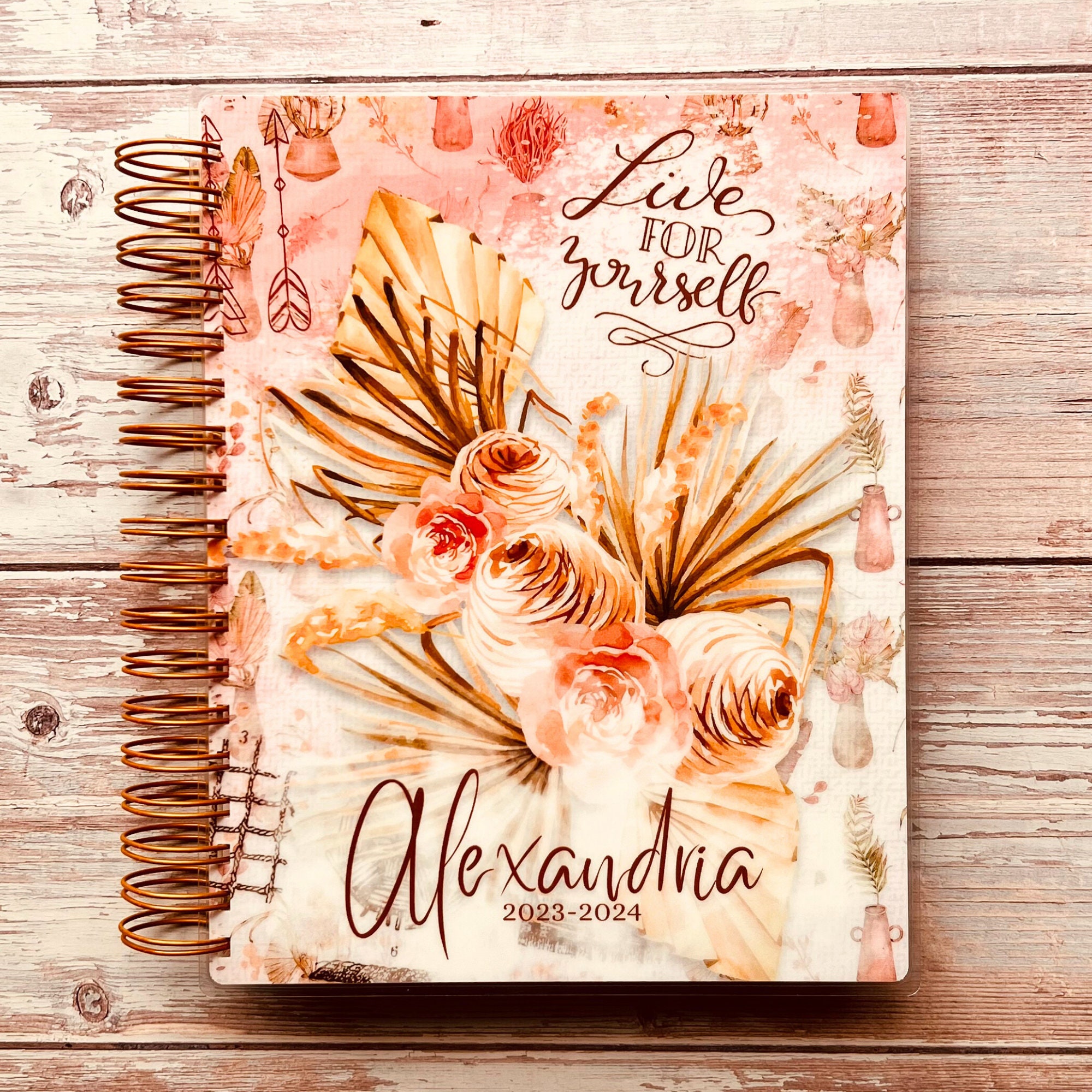 Custom 6 Month Daily Planner Choose Your Start Month Daily Gratitude Hourly  Schedule Live for Yourself 