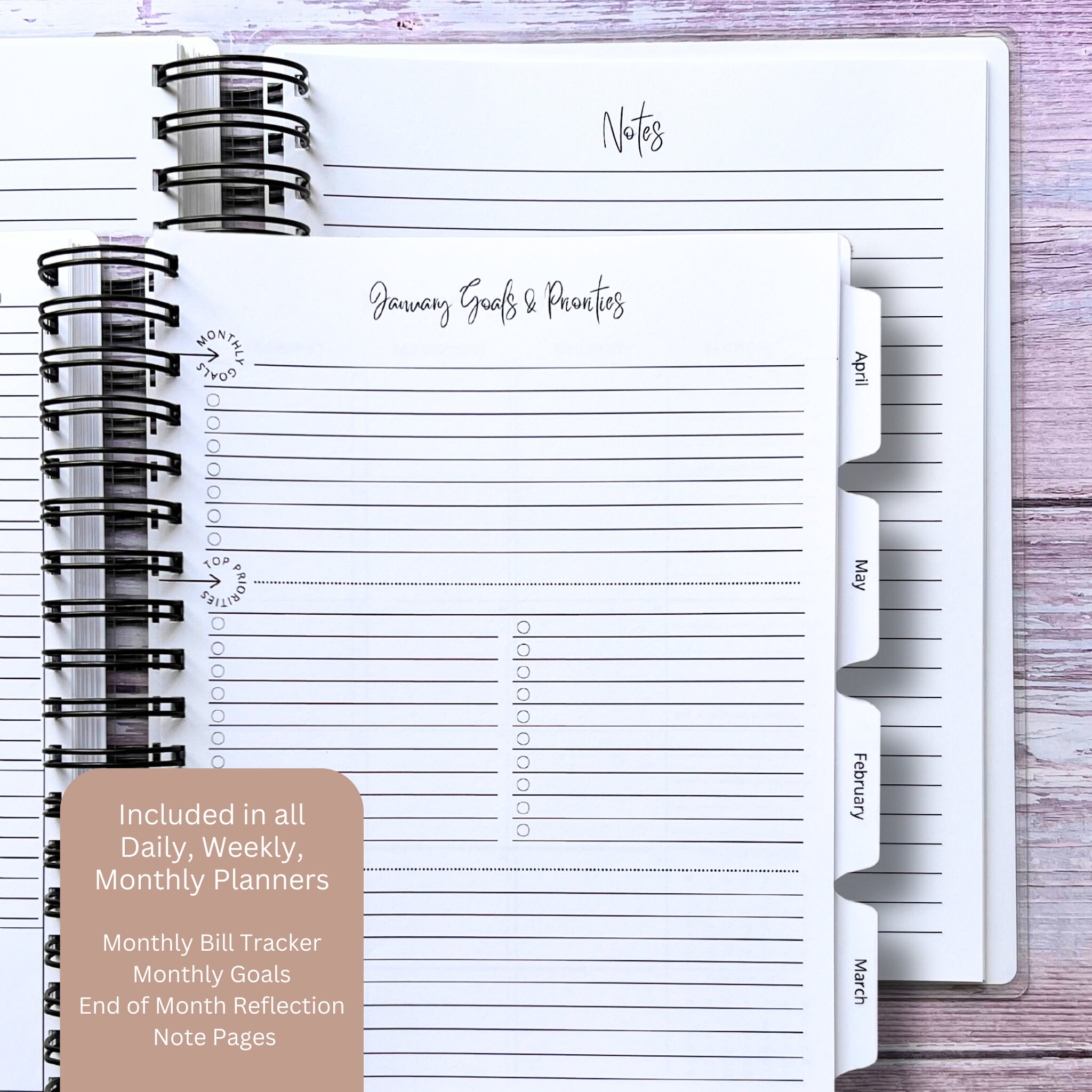 Custom weekly planner midnight butterflies choose your start month 12