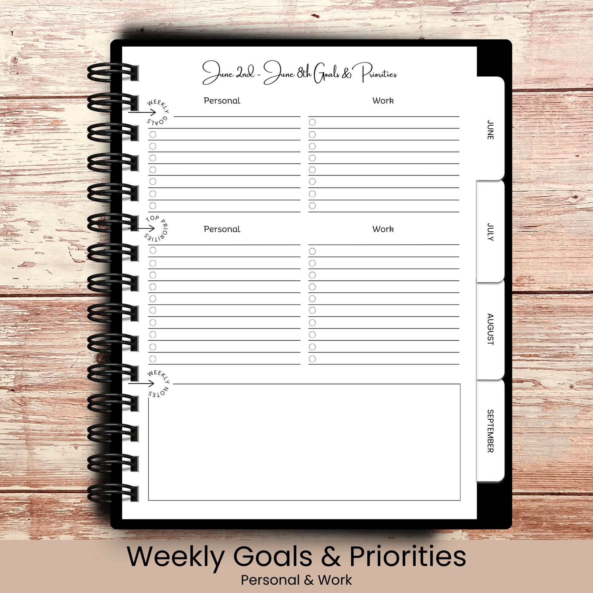 All in One Custom Planner Daily, Weekly & Monthly Layouts 6 Month ...