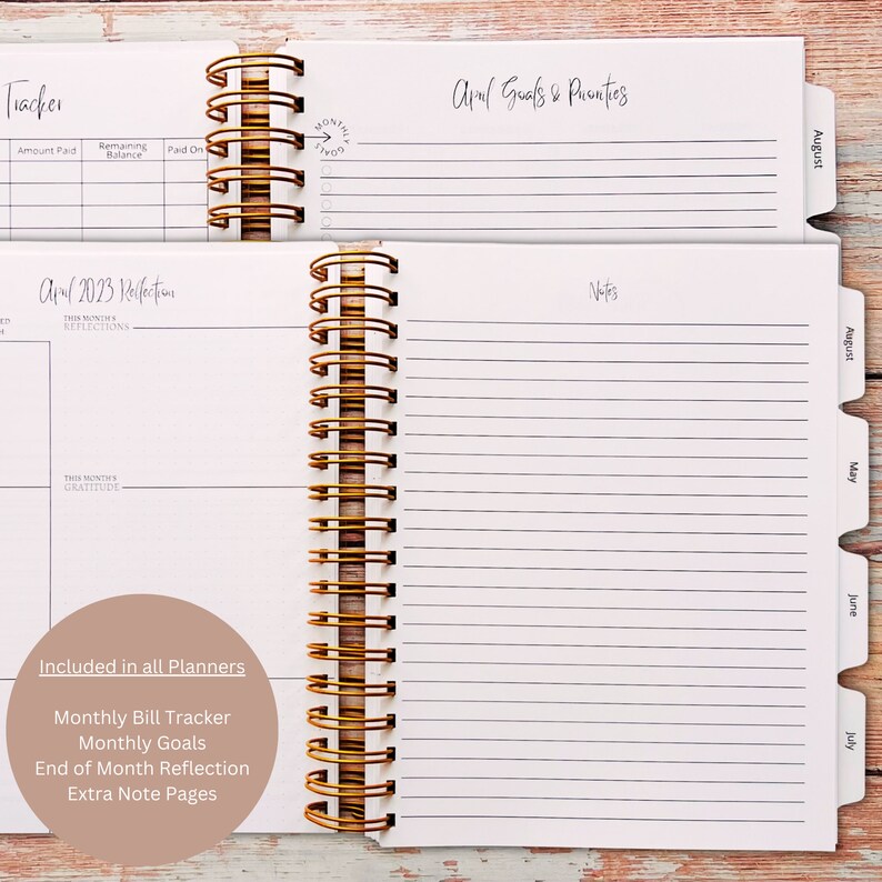 Custom monthly planner choose your start month 12 month calendars