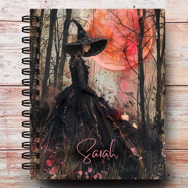 Boho Moon Witch All in One Custom Planner | Daily, Weekly, Monthly Layouts (6 Month)