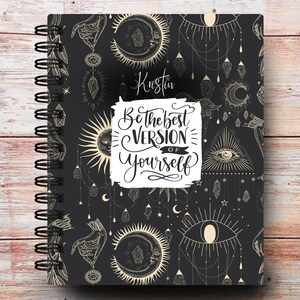 Custom Weekly Planner | Celestial Night | Choose Your Start Month | 12 Month Calendars | Monthly Goals | Bill Trackers | Top Priorities
