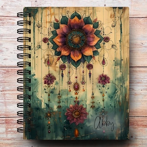 Custom Weekly Planner | Boho Mandela | Choose Your Start Month | 12 Month Calendars | Fully Customizable | Monthly Goals | Top Priorities