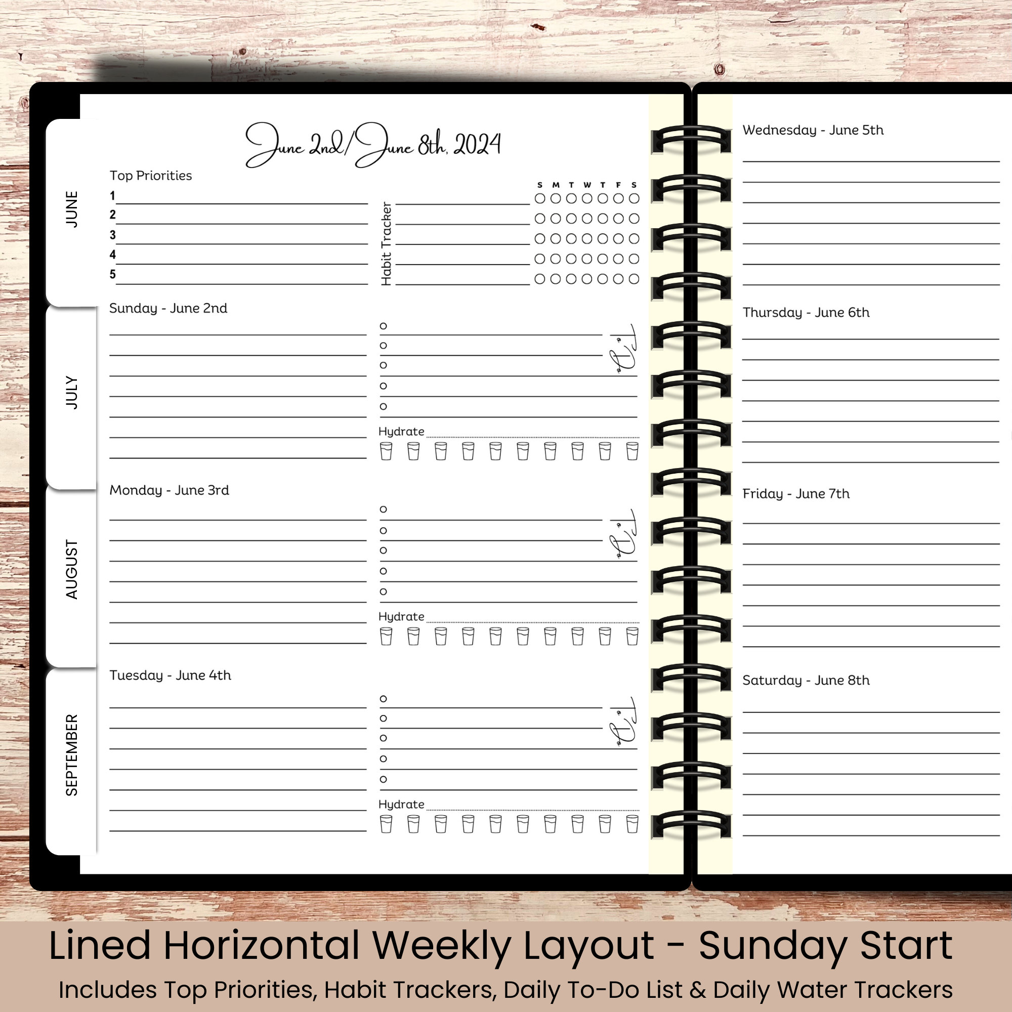 All in One Custom Planner | Daily, Weekly & Monthly Layouts | 6 Month ...