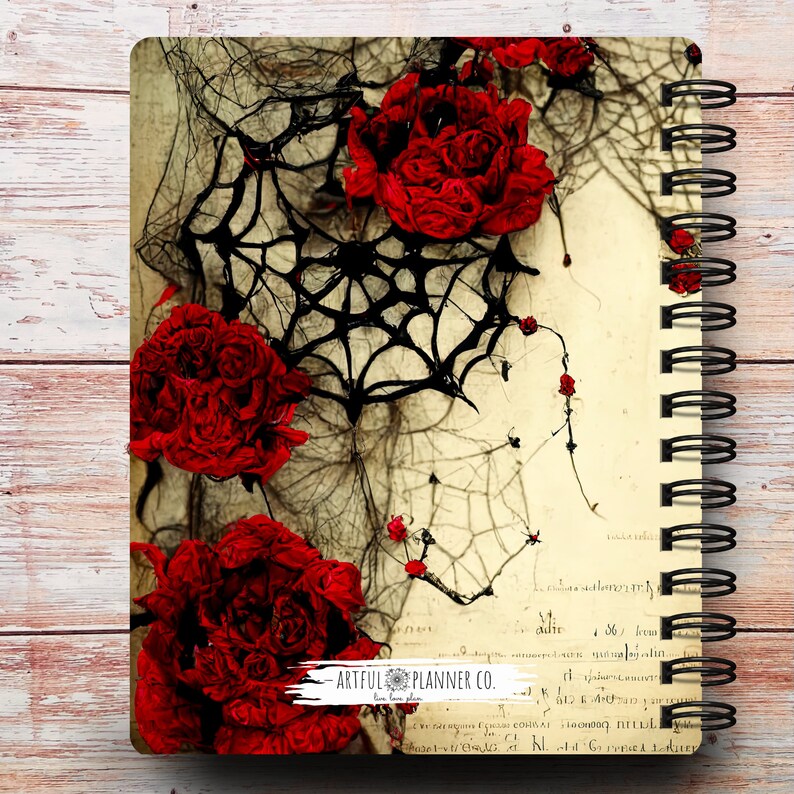 Custom weekly planner edgy goth choose your start month 12 month