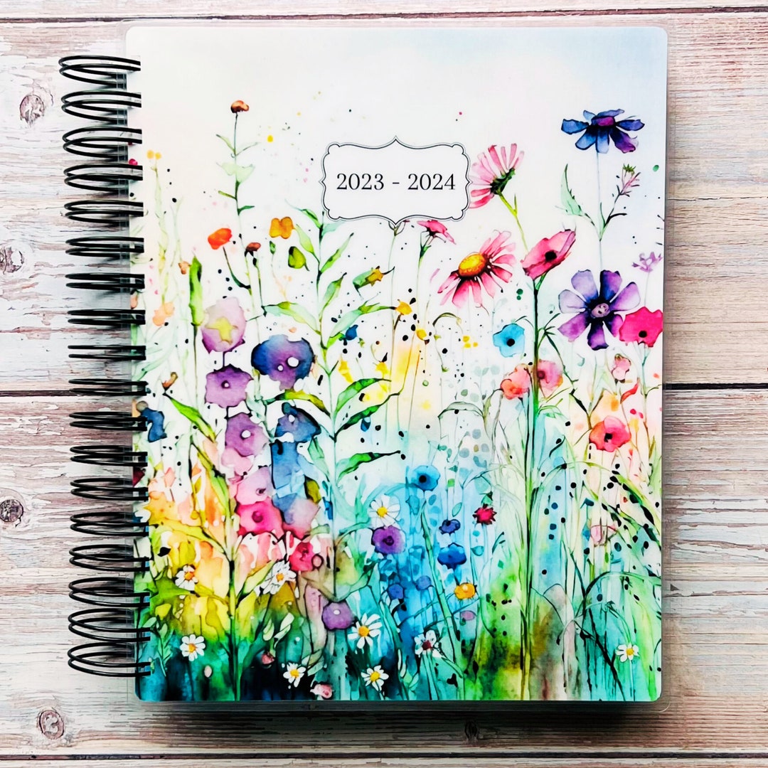 Custom Weekly Planner Wildflowers Choose Your Start Month 12 Month