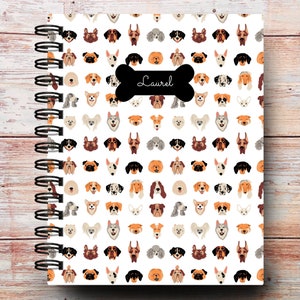 Custom Weekly Planner | Dog Love  | Choose Your Start Month | 12 Month Calendars | Monthly Goals | Top Priorities | Monthly Bill Trackers