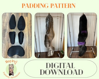 Fursuit digitigrade bodysuit PILLOW/ PADDING ONLY pattern. Read description before buying. Digital download.