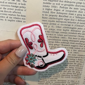 Cowboy Boot Iron-On Patch | Sew-On Patch | Patch for Jeans, Jackets, Bags, and Hats | 2.25" x 3.65" (H x W)