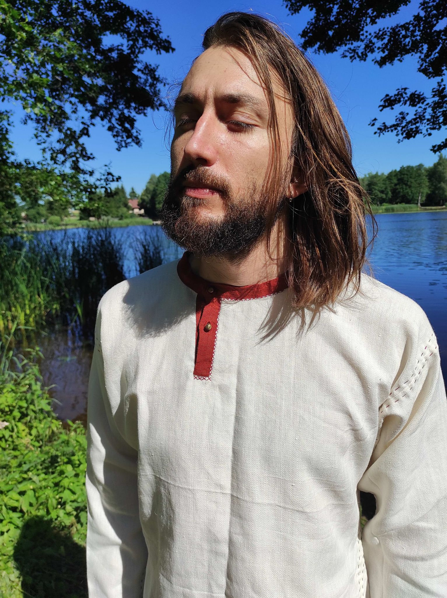 Medieval Linen Tunic. Slavic Shirt rubacha Etsy