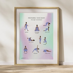 Prenatal Yoga Poster for 3rd Trimester DIGITAL DOWNLOAD Pregnancy Yoga Yoga  Third Trimester Baby Shower Gift 8x10, 16x20 -  Canada