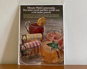 1977 Minute Maid Punch Ad: Retro Kitchen Decor
