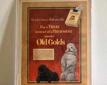 Reklama prasowa papierosów Old Golds z 1952 r.: Vintage Tobacciana
