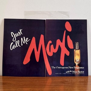 70s Just Call Me Maxi by Max Factor Perfume print Ad | Vintage &#39;Just Call me Maxi&#39; Max Factor Maxi Perfume Print Ad | Vintage Perfume Ads