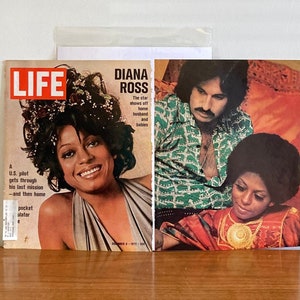1972 Diana Ross Cover | Vintage 70s Diana Ross &#39;The Star Shows Off&#39; Cover  | Retro Life Magazine Cover | 72 Diana Ross