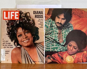 1972 Diana Ross Cover | Vintage 70s Diana Ross &#39;The Star Shows Off&#39; Cover  | Retro Life Magazine Cover | 72 Diana Ross