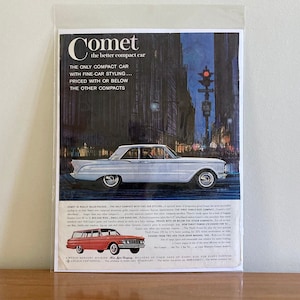 61 Mercury Comet Print Ad | 1960 Comet 'The Better Compact Car' Print Ad | Vintage Ford Mercury Print Advertisement | Retro Car Ads