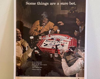 1970s Budweiser Print Ad: 'Some Things are a Sure Bet' - Vintage Black Media