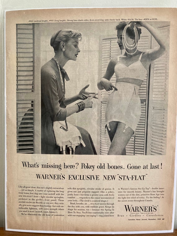 Warner's (Lingerie) 1953 Cinch-bra — Advertisement