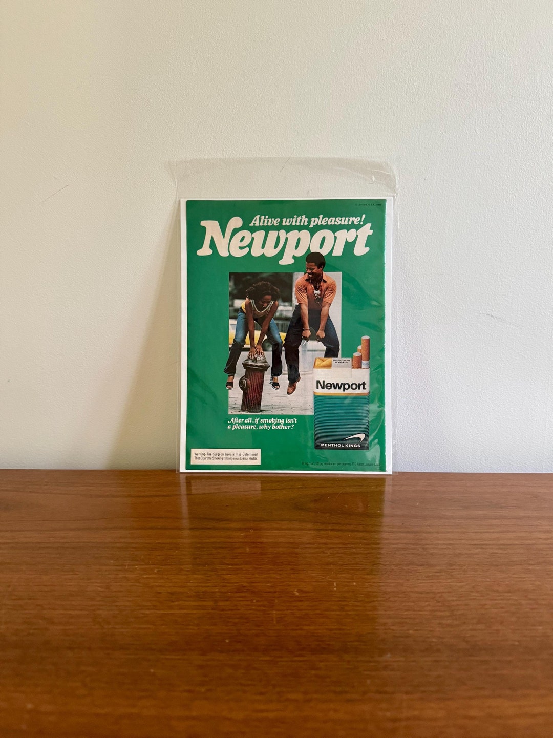 80s Newport Menthol Kings Print Ad Vintage 'alive With Pleasure