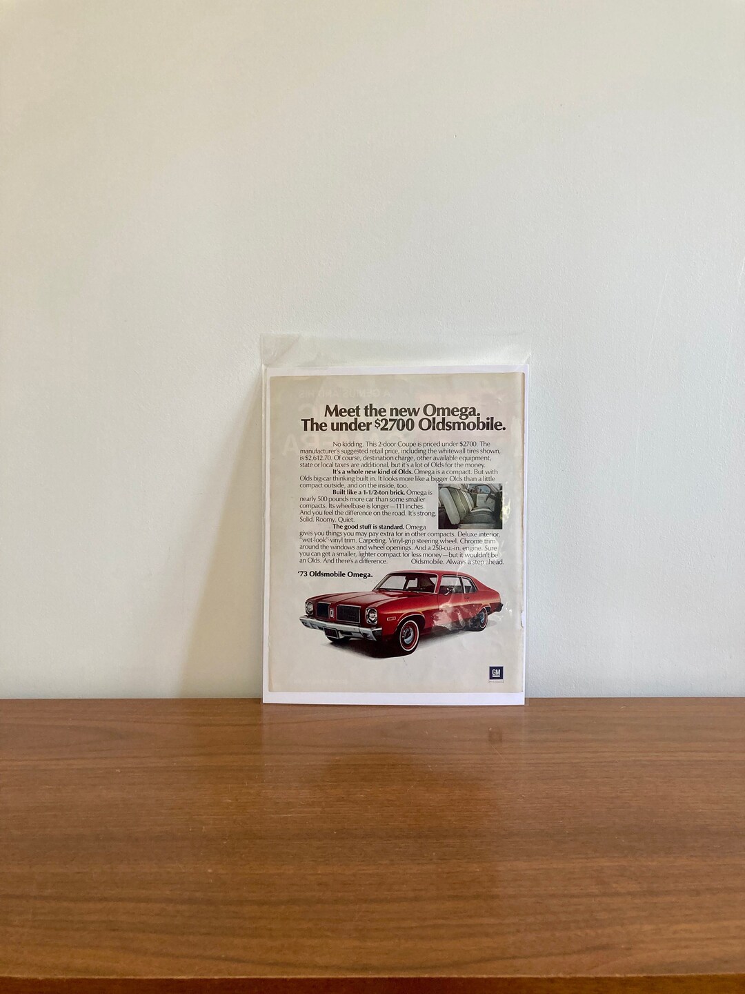 1973 Oldsmobile Omega Print Ad 1972 GM Omega Launch Print Ad