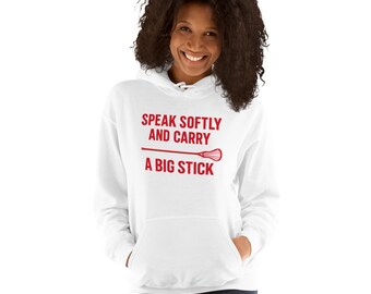 Speak Softly Girl's Lax - Adult Hoodie