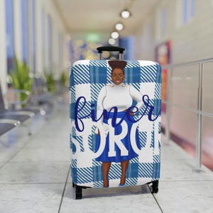 Zeta Phi Beta Finer Soror Luggage Cover
