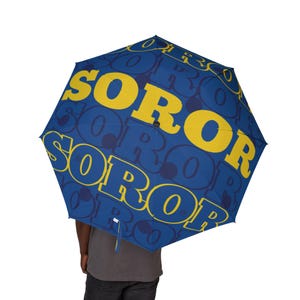SGRho Stacked Soror Semi-Automatic Umbrella|Chic Compact Rain Umbrella| Stylish Gift for Women|Unique Prints