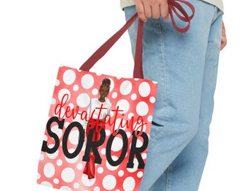 Delta Sigma Theta Devastating Soror AOP Tote Bag